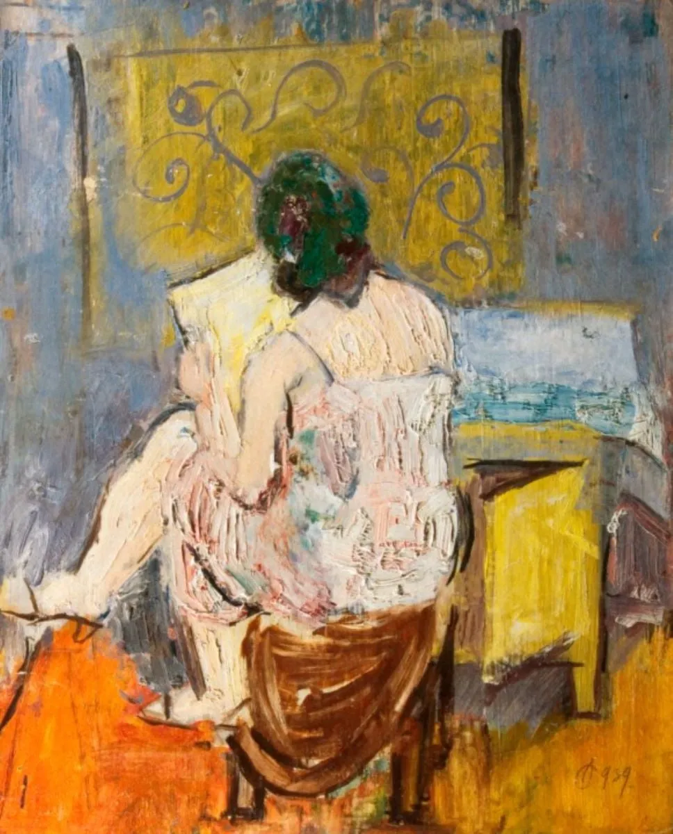 Femeie citind, by Alexandru Ciucurencu, unspecified, 1939
