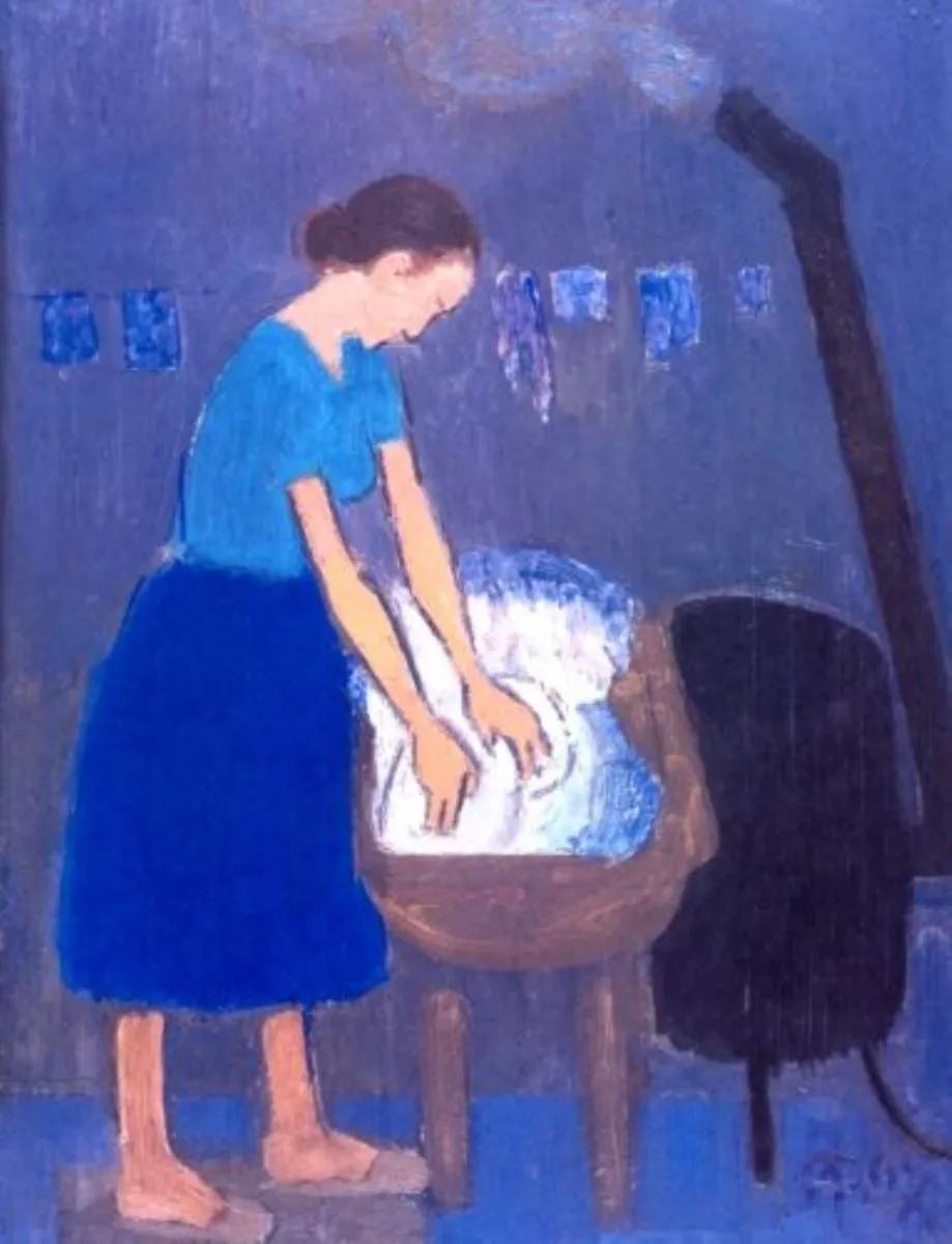 Femeie spălând, by Alexandru Ciucurencu, unspecified, 1967