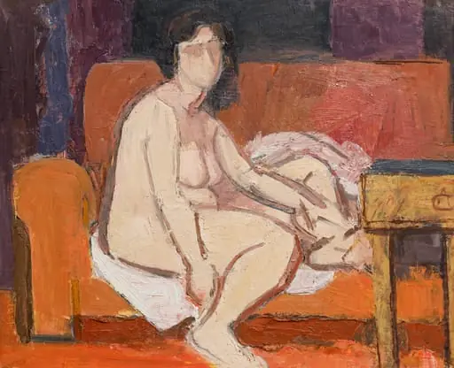 NUD PE CANAPEA, by Alexandru Ciucurencu