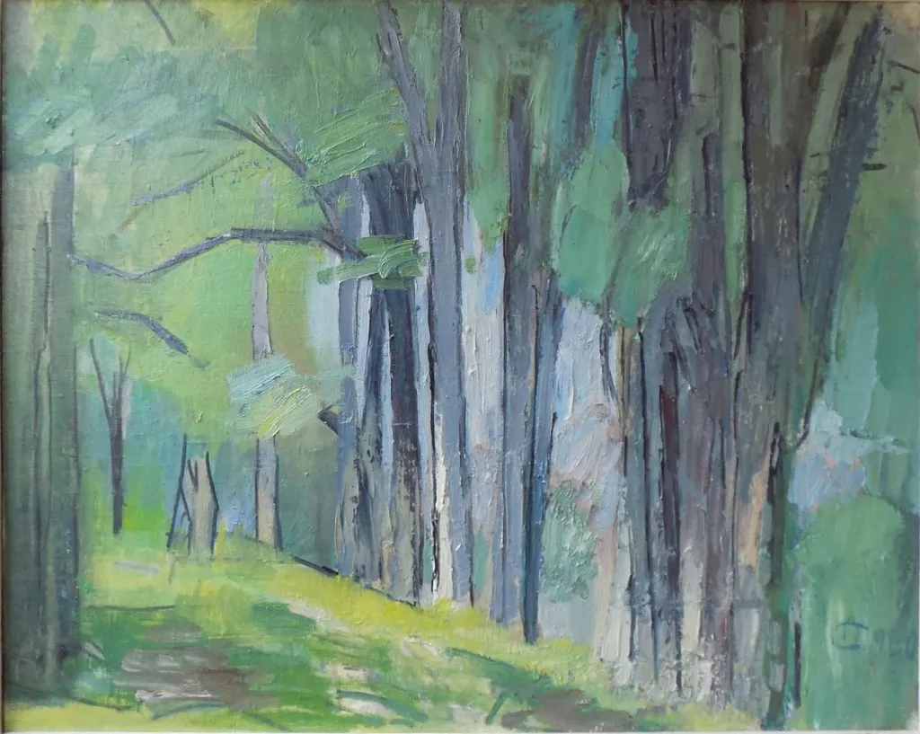 Pădurea Mogoșoaia (Peisaj), by Alexandru Ciucurencu, 1960