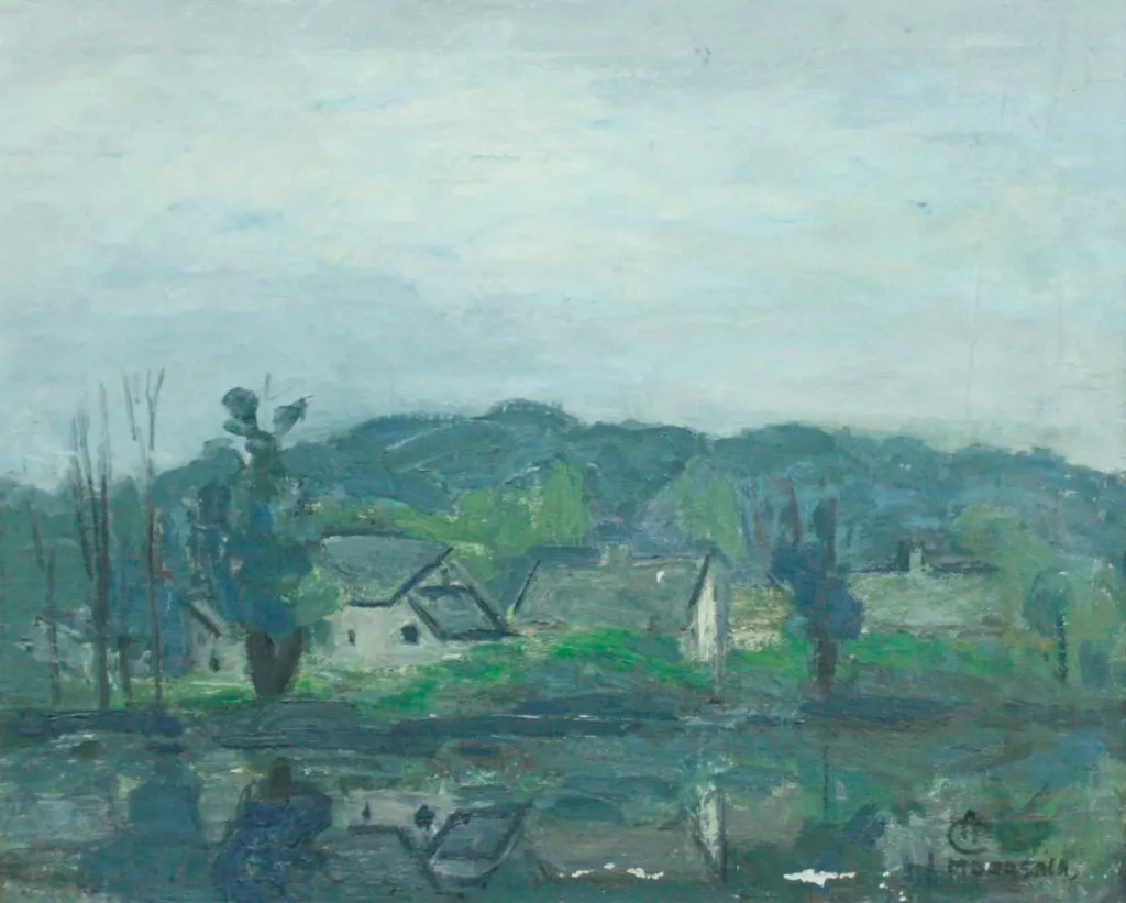 Peisaj la Mogoșoaia, by Alexandru Ciucurencu, 1949