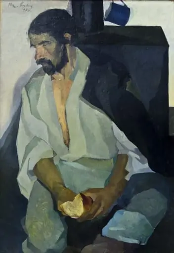 Proletarul (Țăran cu pâine în mână), by Alexandru Phoebus
