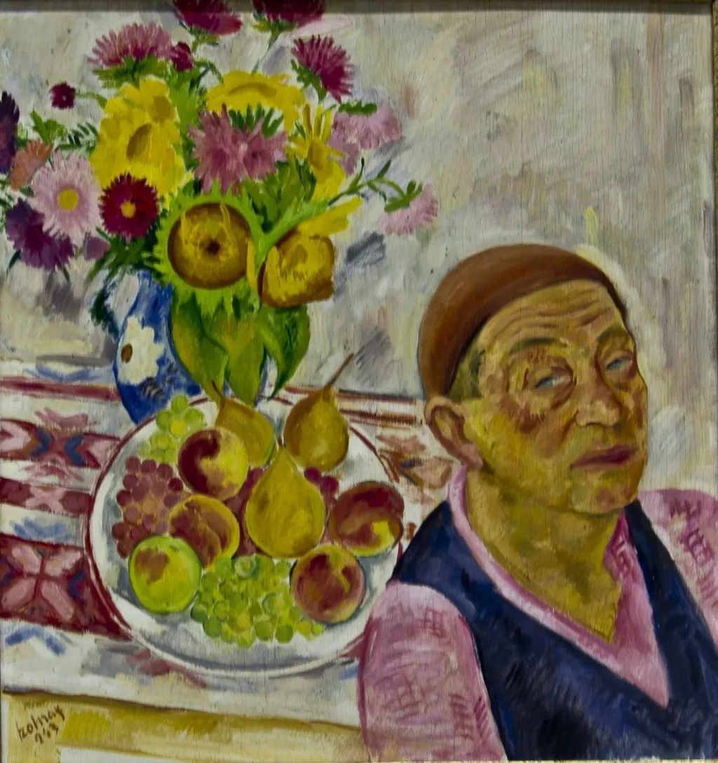 Autoportret cu natură moartă, by Alexandru Szolnay, unspecified, 1943