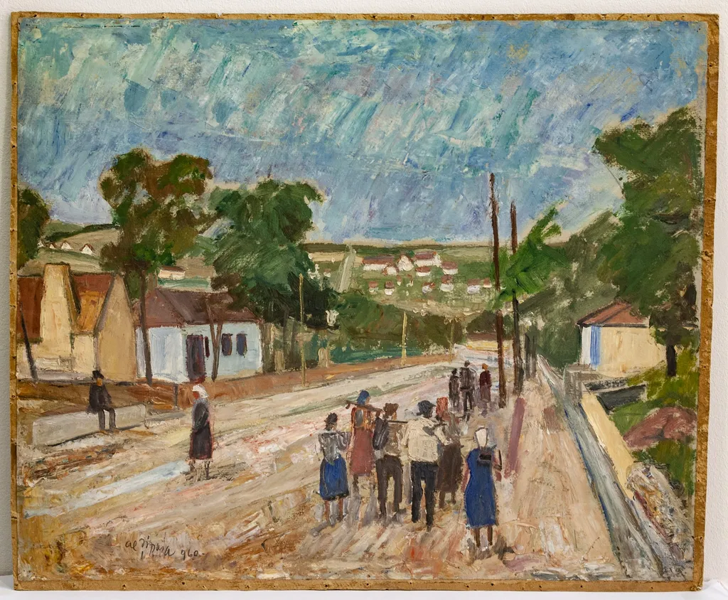 Întoarcerea brigăzii de câmp de la muncă, by Alexandru Țipoia, unspecified, 1960