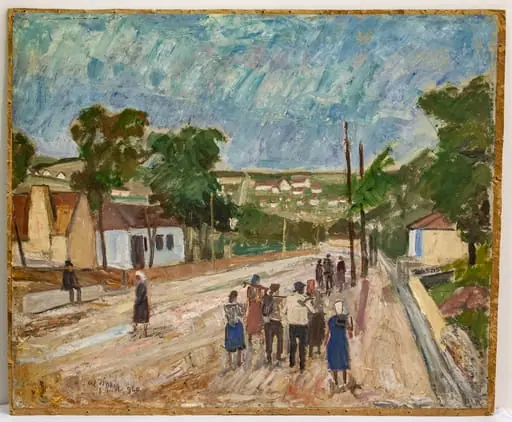 Întoarcerea brigăzii de câmp de la muncă, by Alexandru Țipoia