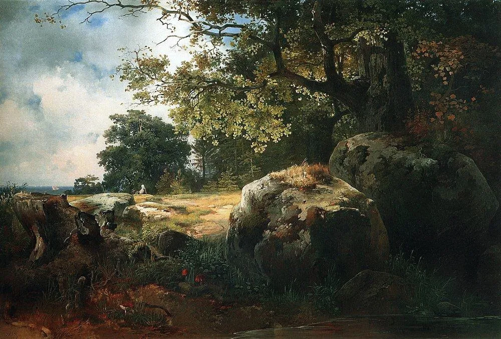 View in the neighborhood of Oranienbaum, by Alexei Savrasov, oil, 1854