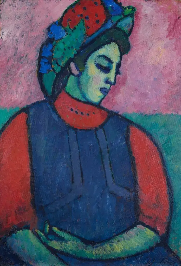 Mädchen mit grauer Schürze, by Alexej von Jawlensky