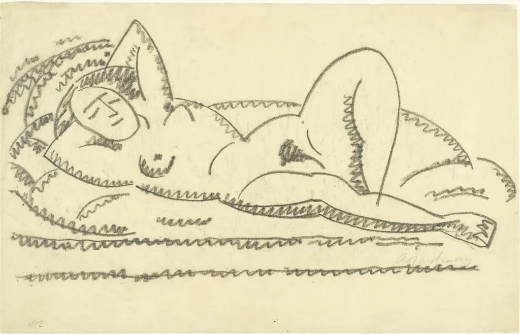 Untitled, by Alexej von Jawlensky, graphite, 1912