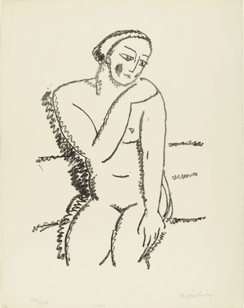 Untitled, by Alexej von Jawlensky, ink, 1920