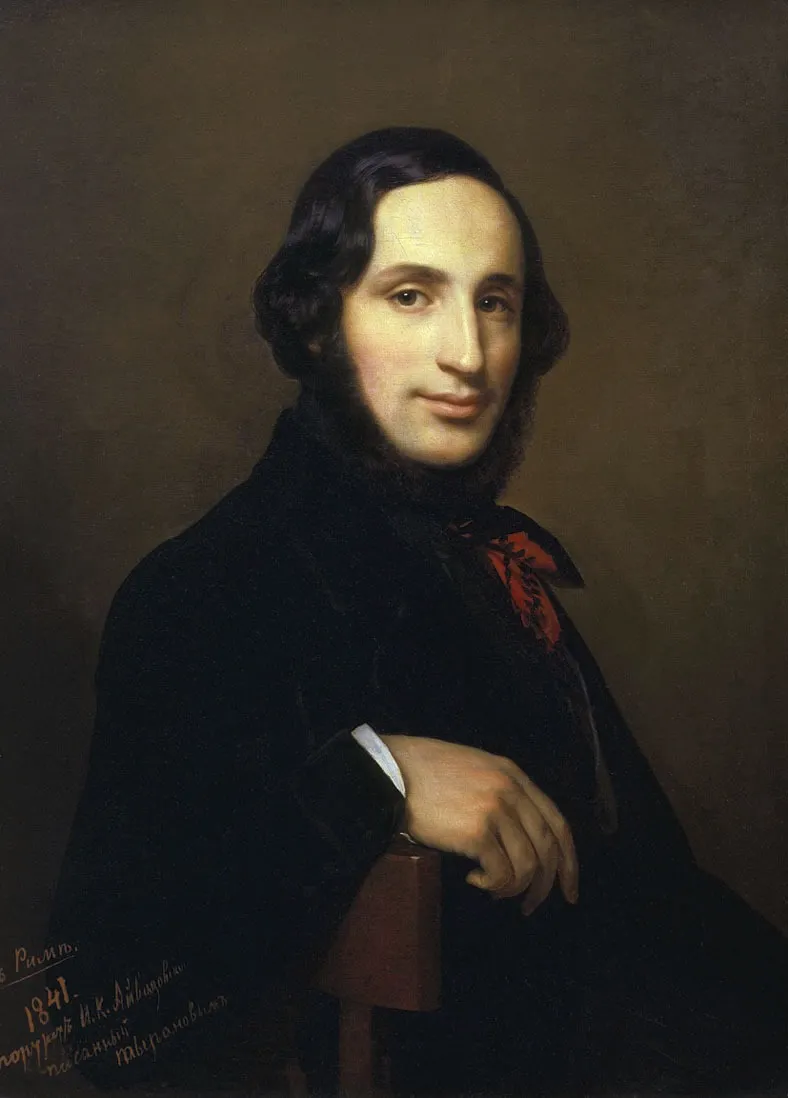 The portrait of Ivan Aivazovsky, by Alexey Vassilievich Tyranov, unspecified, 1841