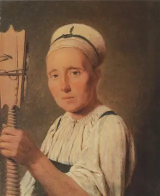 Пряха, by Alexey Venetsianov, 1830