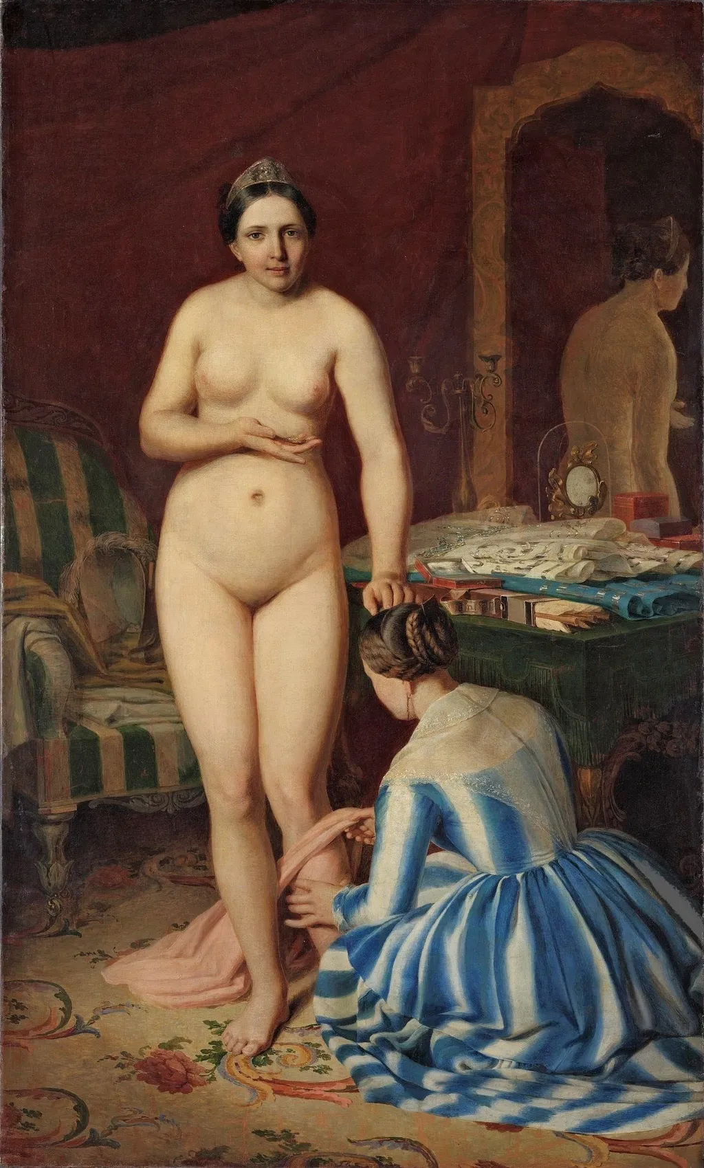 Diane's toilet, by Alexey Venetsianov, oil, 1847