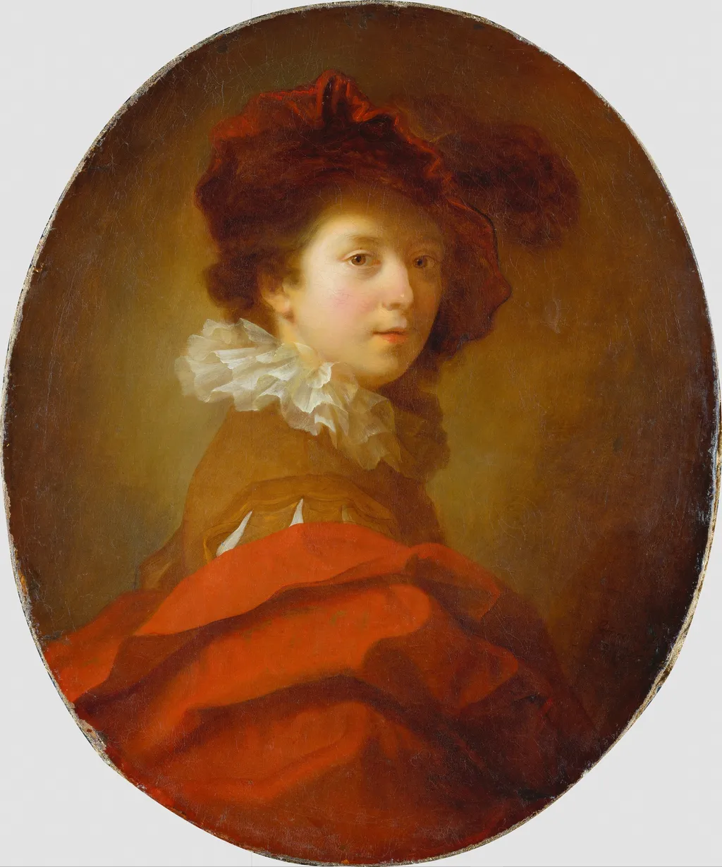Half-length figure of a young man, by Alexis Grimou, oil, 1720