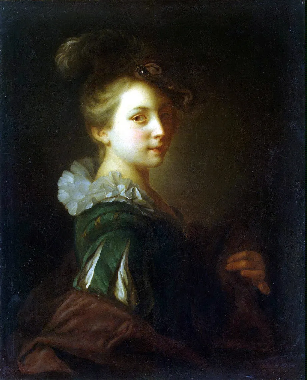 Young Woman in Theatrical Costume, by Alexis Grimou, oil, 1732