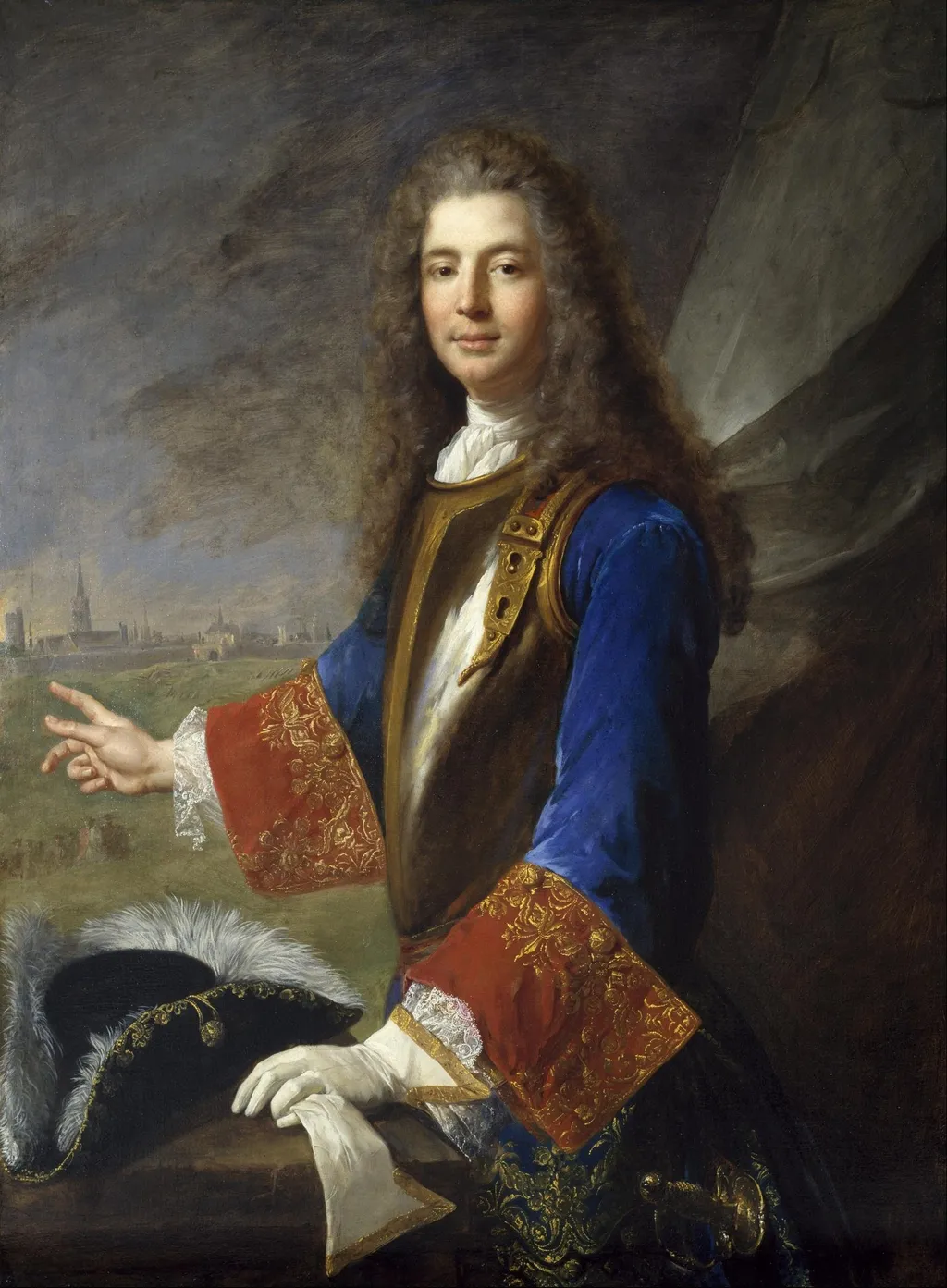 Charles-François-Marie de Custine, Chevalier de Wiltz, by Alexis Simon Belle, oil, 1714