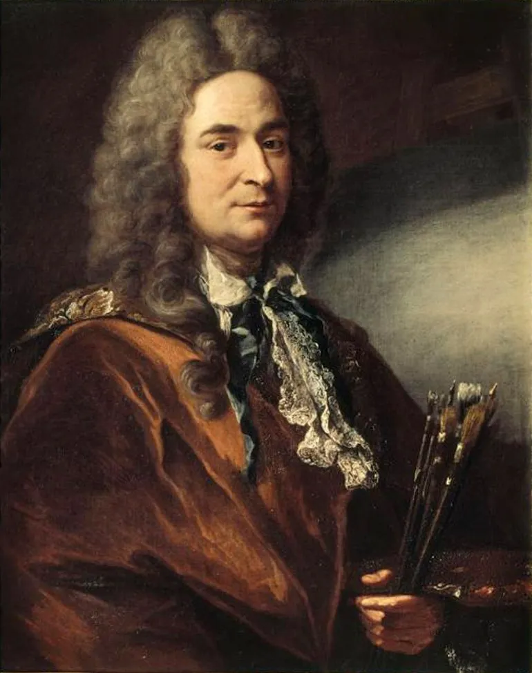 Self-portrait, by Alexis Simon Belle, oil, 1712