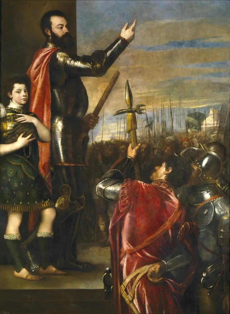 Alfonso d'Avalos Addressing his Troops