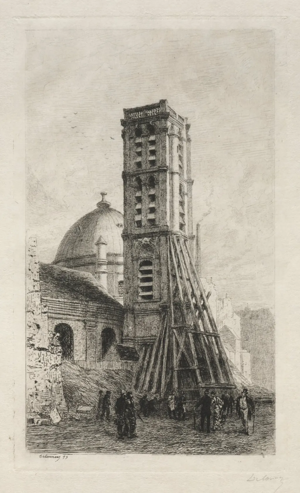 L'Eglise Saint-Roch, by Alfred-Alexandre Delauney, 1882