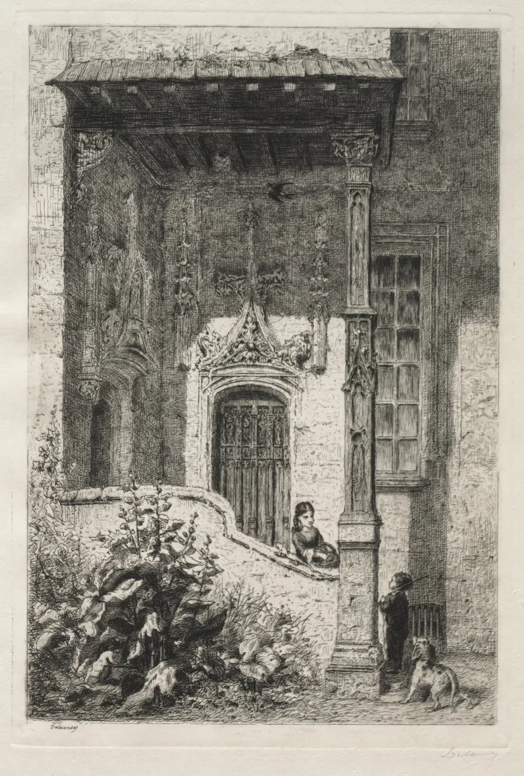 Maison dite de la Reine Blanche, Rue St. Hippolyte, by Alfred-Alexandre Delauney, 1882