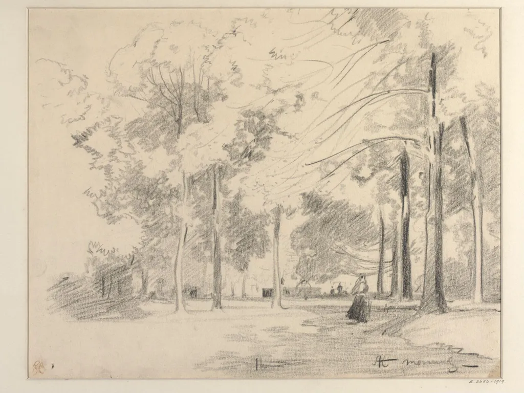 A Corner in the Park, Aix-les-Bains : Morning, by Alfred East, 1902