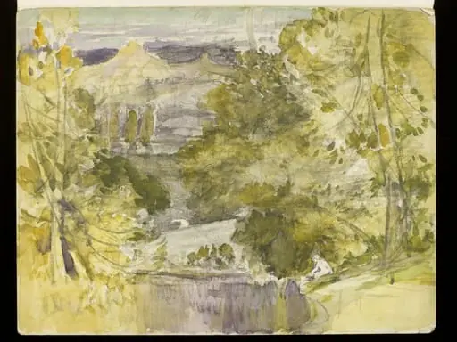 Landscape study, by Alfred East