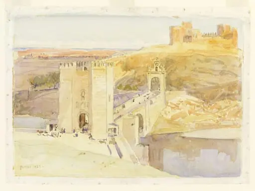 The Bridge of Alcantara at Toledo, by Alfred East