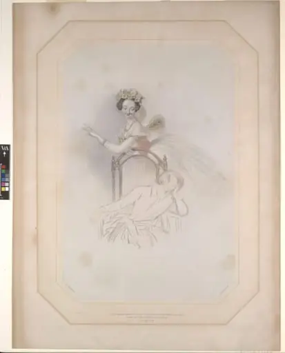 Marie Taglioni in La Sylphide (Souvenir d'adieu, No. 1), by Alfred Edward Chalon