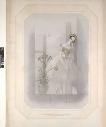 Marie Taglioni in La Sylphide (Souvenir d'adieu, No. 2), by Alfred Edward Chalon