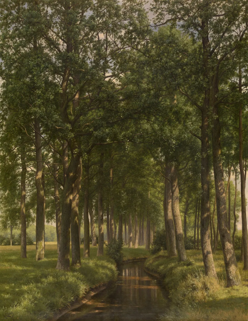 Wood Bathing in Sunshine, by Alfred Elsen, oil, 1892