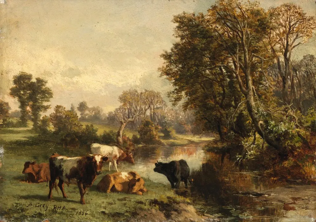 The River Bank, by Alfred Grey