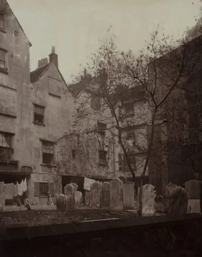 St. Bartholomews: The Churchyard Looking towards Cloth Fair, by Alfred H. Bool