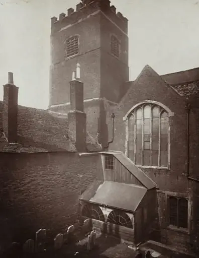 St. Bartholomews: The Green Churchyard on the Site of the Old South Transept, by Alfred H. Bool