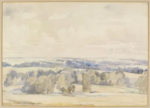 Ashburnham Park; looking into the Weald towards Brightling, by Alfred Hayward