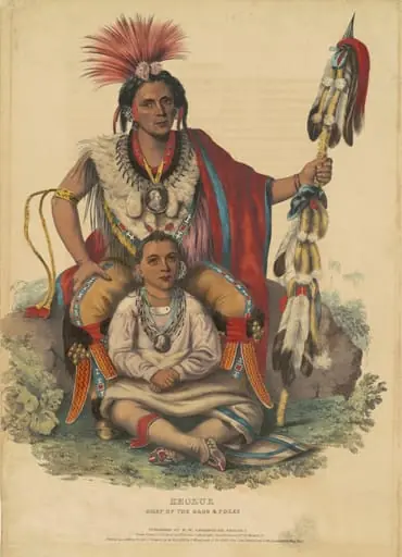 Keokuk, Chief of the Sacs and Foxes, by Alfred Hoffy