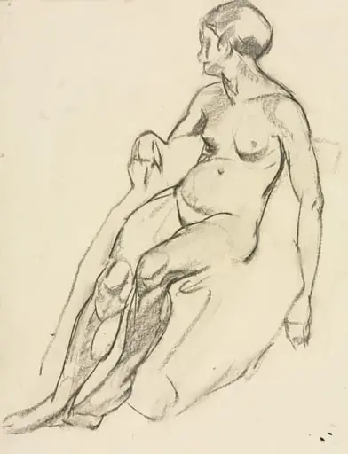 Seated Nude, by Alfred J. Wands