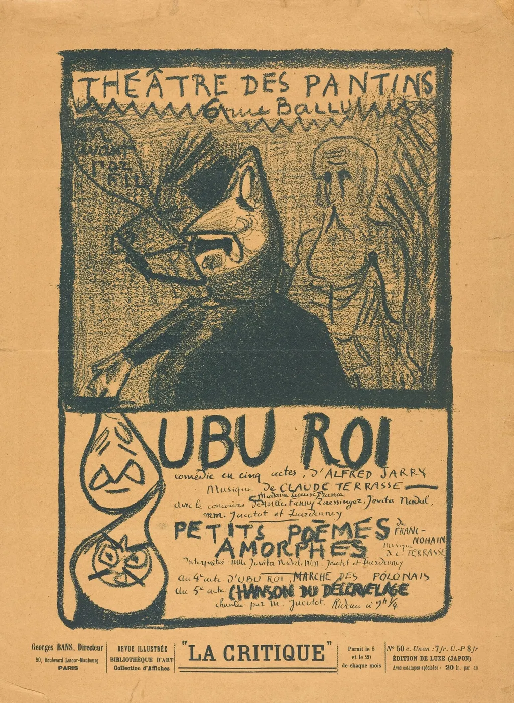 Ubu Roi; Petits Poèmes amorphes, by Alfred Jarry, 1898