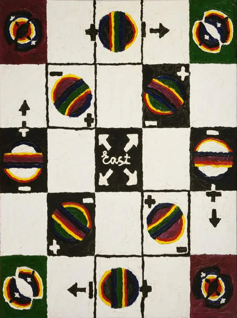 Untitled, by Alfred Jensen, oil, 1961