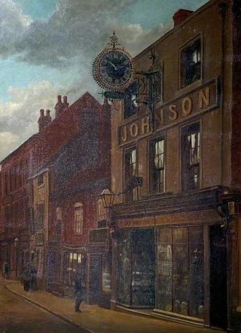 St Peter's Street, Derby, by Alfred John Keene, oil, 1892