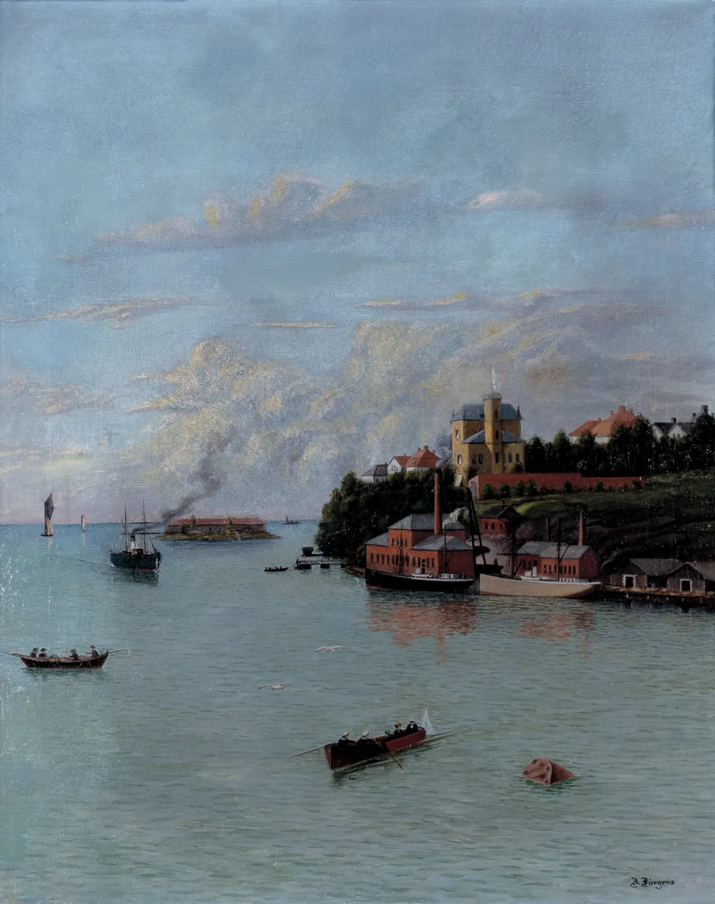 Kaivopuiston ranta ja Kalliolinna, by Alfred Jürgens