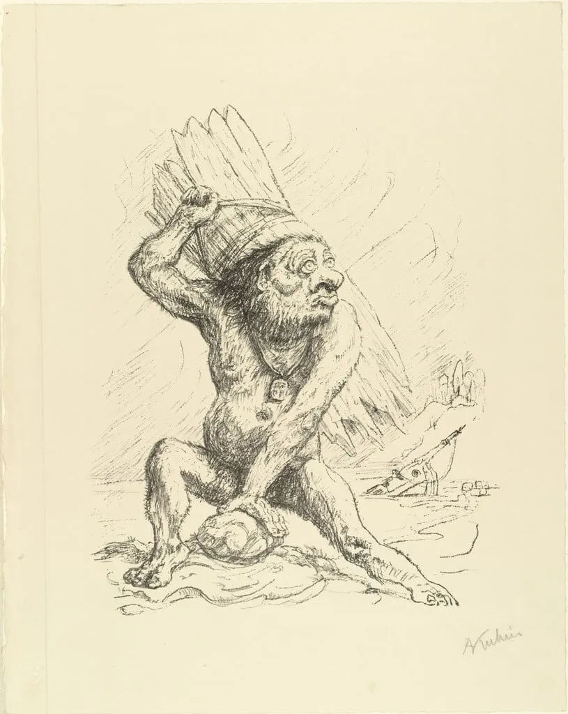 Untitled, by Alfred Kubin, ink, 1918