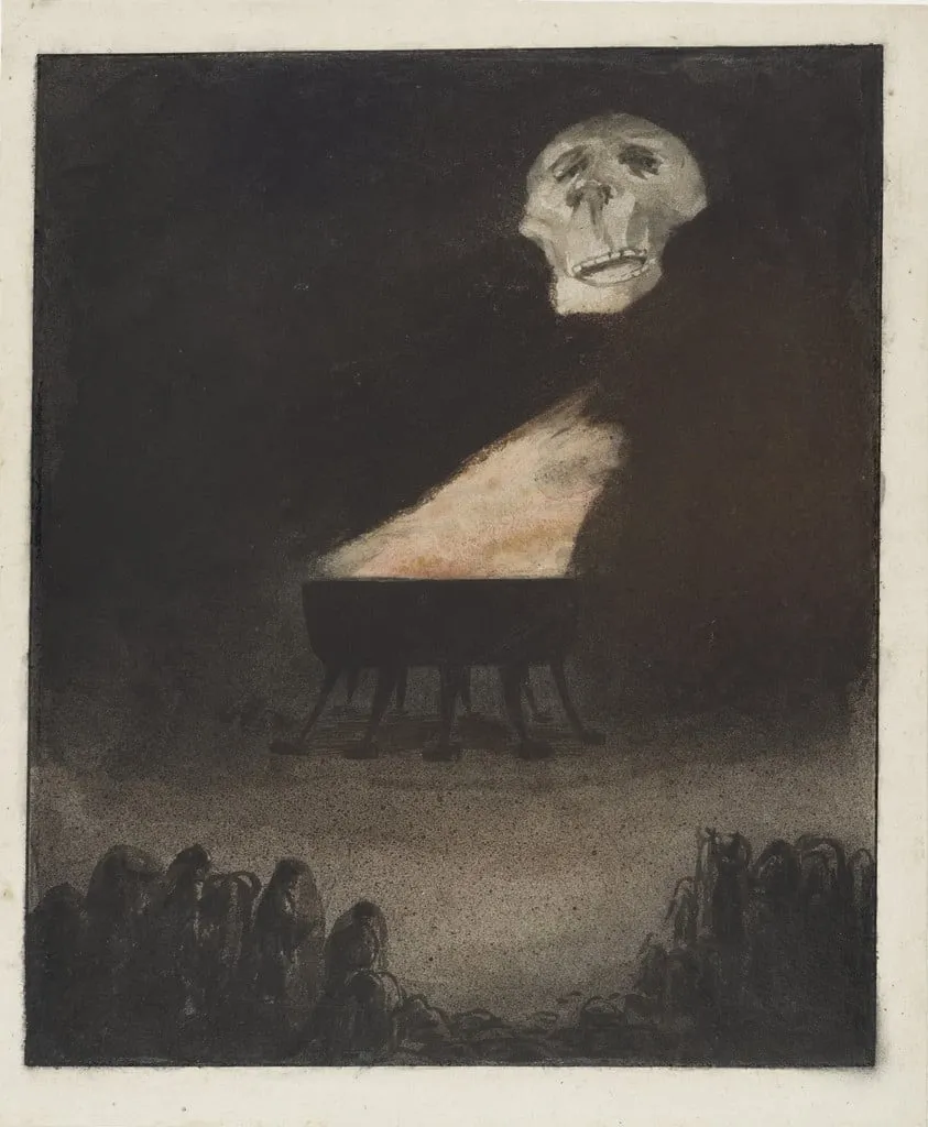 Untitled, by Alfred Kubin, watercolor, 1900