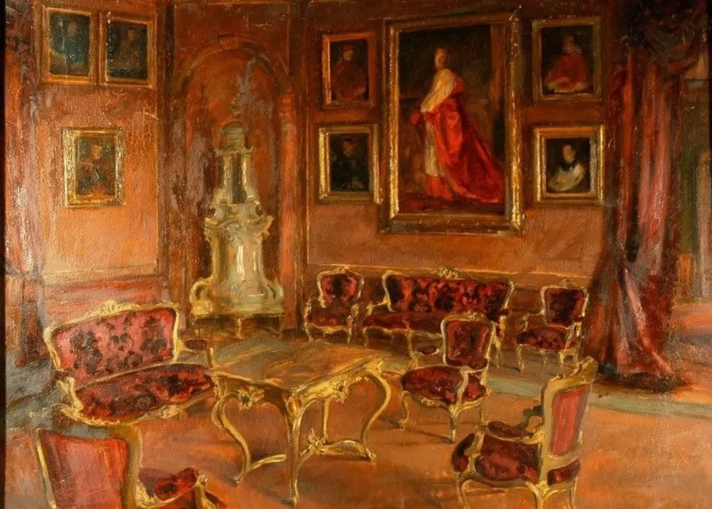 Interior roșu, by Alfred Macalik, unspecified, 950
