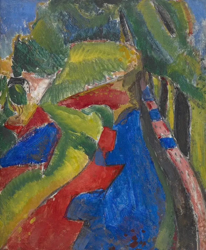 Fauve Landscape with Red and Blue, by Alfred Maurer