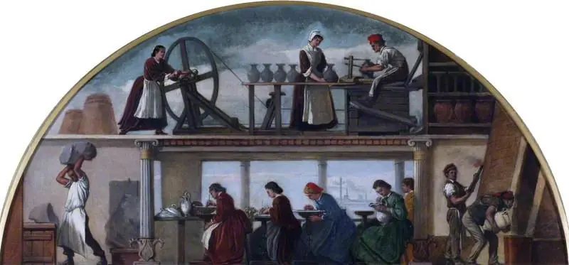 A Pottery Shop, by Alfred Morgan