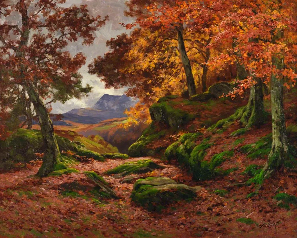 Moel Siabod, by Alfred Oliver, oil, 1920