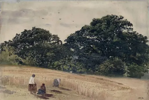 Cornfield at Roehampton, by Alfred Pizzi Newton