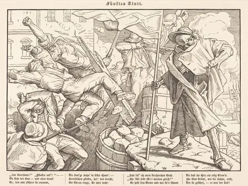 Auch ein Todtentanz V, by Alfred Rethel