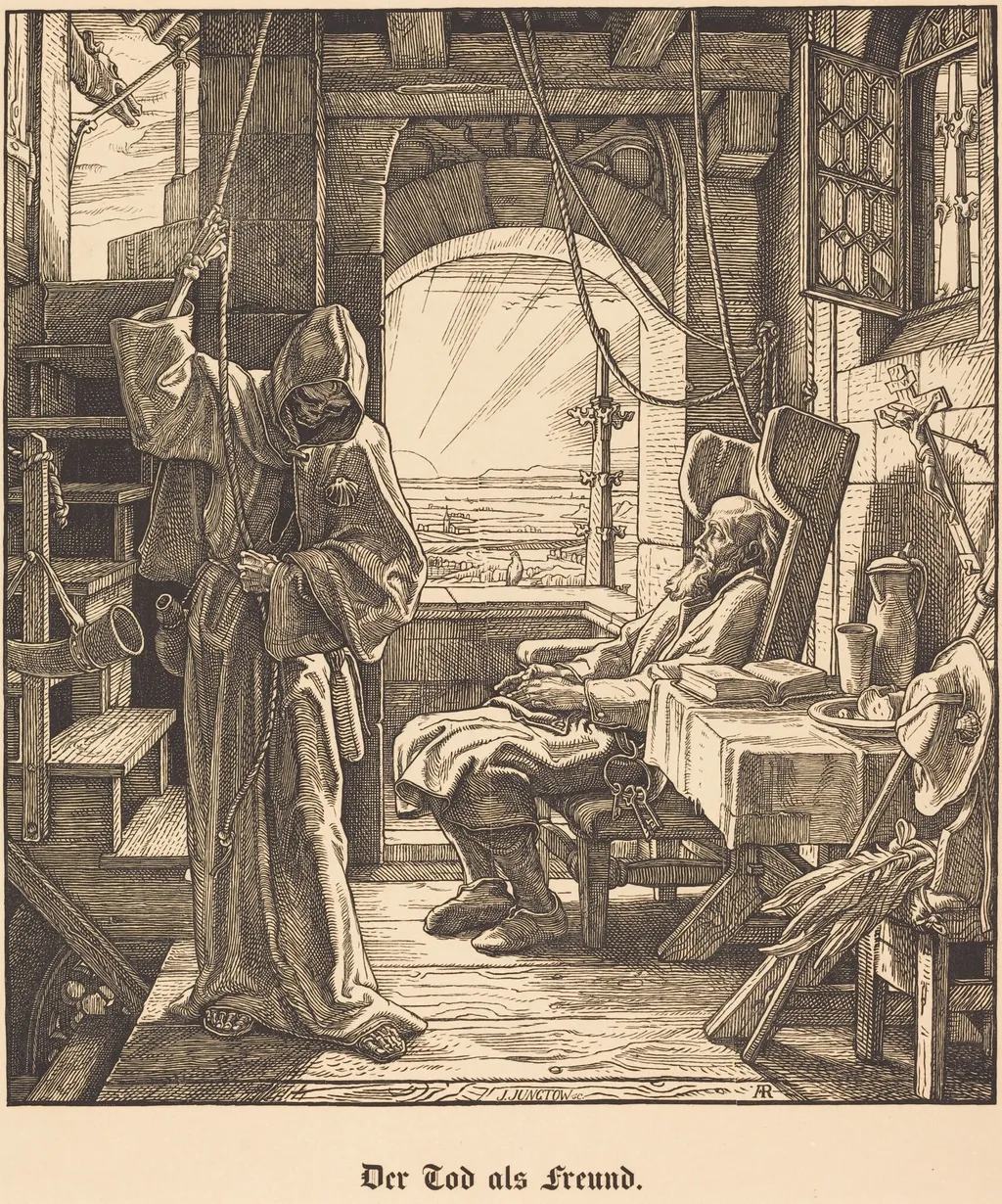 Der Tod als Freund (Death as a Friend), by Alfred Rethel, ink, 1851