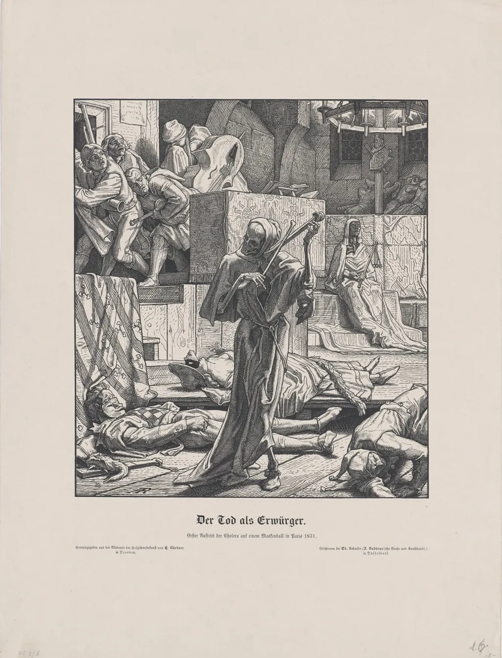 Der Tod als Freund (Death as a Friend), by Alfred Rethel, ink, 1831