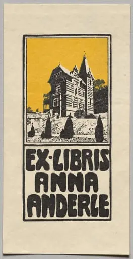 Bookplate: Anna Anderle, by Alfred Roller